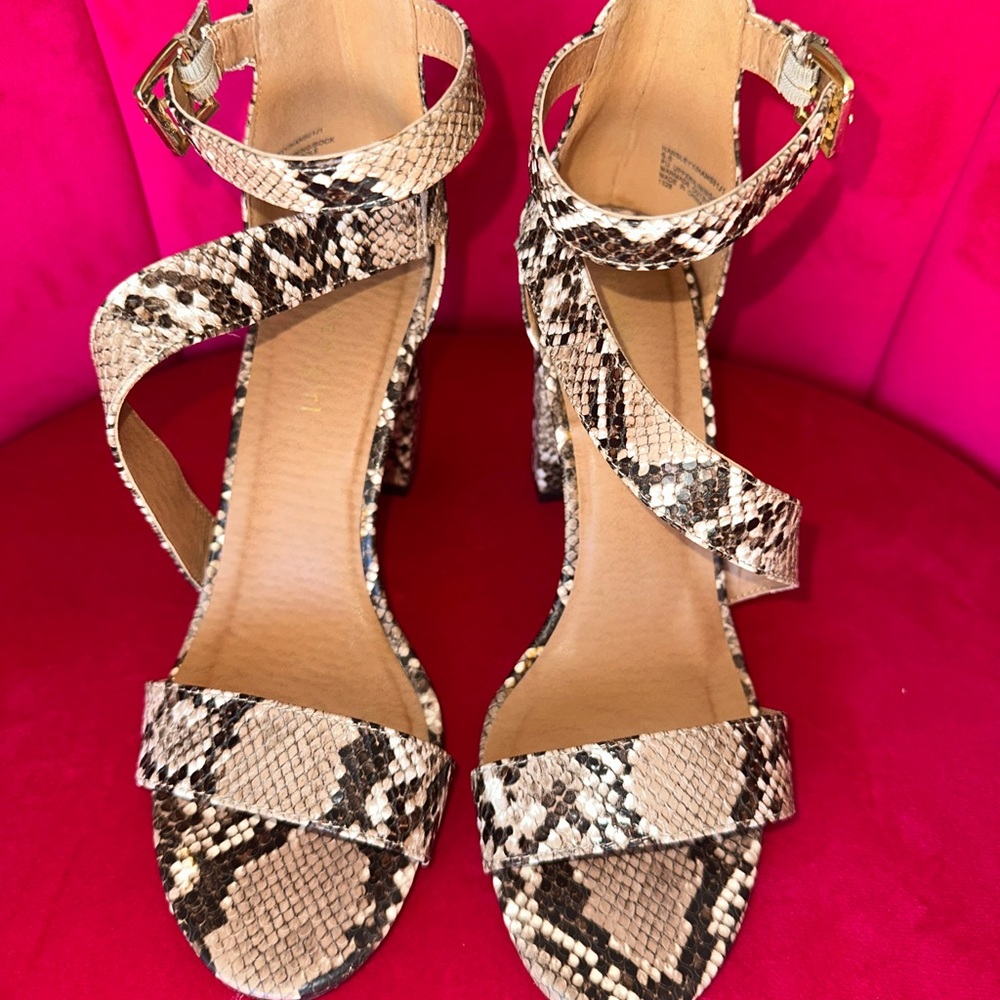 Women's Snakeskin Strappy Sandals